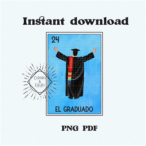 El Graduado Loteria Cards Png Loteria Png Etsy