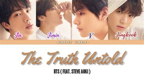 Bts The Truth Untold Feat Steve Aoki Color Coded Lyrics