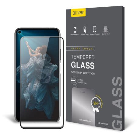 Olixar Huawei Honor 20 Pro Tempered Glass Screen Protector - Black