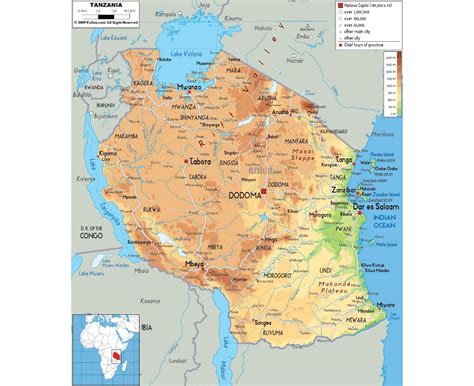 Maps Of Tanzania Collection Of Maps Of Tanzania Africa Mapsland