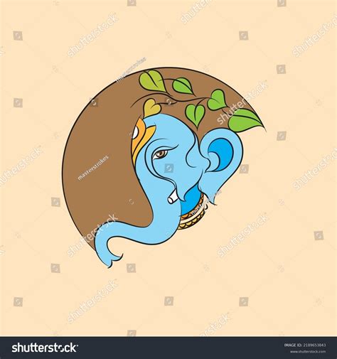 Happy Ganesh Chaturthi Vector Colour Line Stock Vector (Royalty Free ...