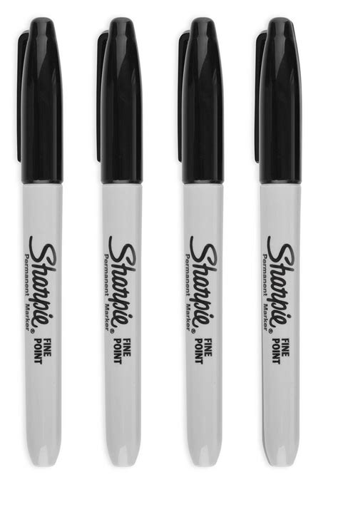 Sharpie Fine Permanent Markers 4 Pack Black Big W Sharpie Fine Permanent Marker Sharpie