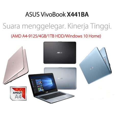 Jual Laptop Asus X441ba Amd A4 9125 Windows 10 Resmi 14 Dvdrw 4gb 1tb Indonesia Shopee