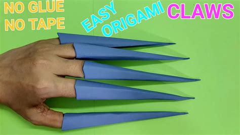 How To Make Easy Origami Claws Without Glue Or Tape Youtube