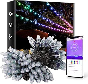 Ellight Outdoor String Lights Ft Led Dream Color Christmas Lights