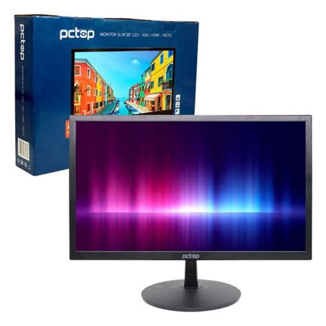 Monitor Led Pctop Polegadas Resolu O X Ms Hdmi Vga Vesa