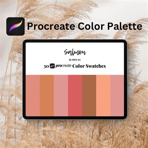 Color Palette 30 Colors For Procreate Salmon Color Boho Etsy