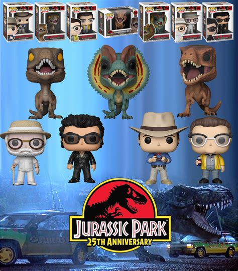 Funko POP Jurassic Park 25th Anniversary Bundle 7 POPs New Mint