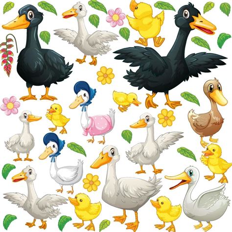 Cute animals set on white background 7107658 Vector Art at Vecteezy