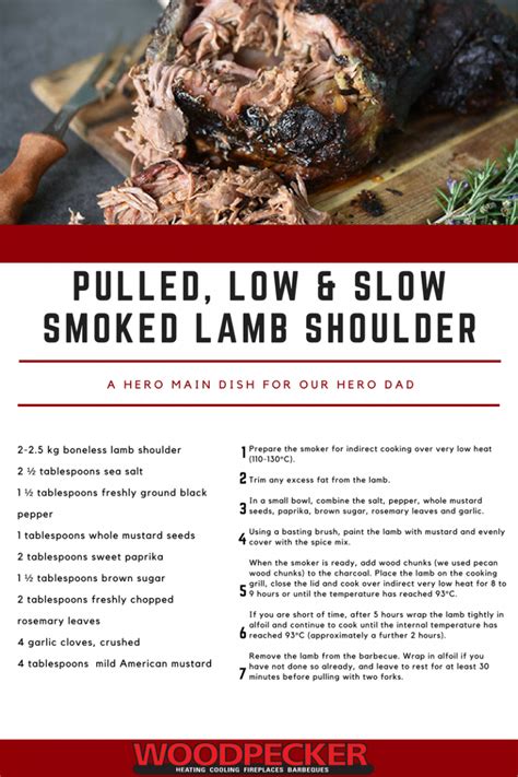 Weber Pulled Low And Slow Smoked Lamb Shoulder Recipe Woodpecker