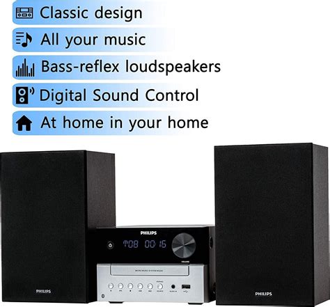 Philips Bluetooth Stereo System For Home With Cd Player Mp3 Usb Fm Radio 689342228251 Ebay