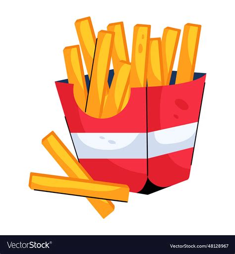 French fries Royalty Free Vector Image - VectorStock