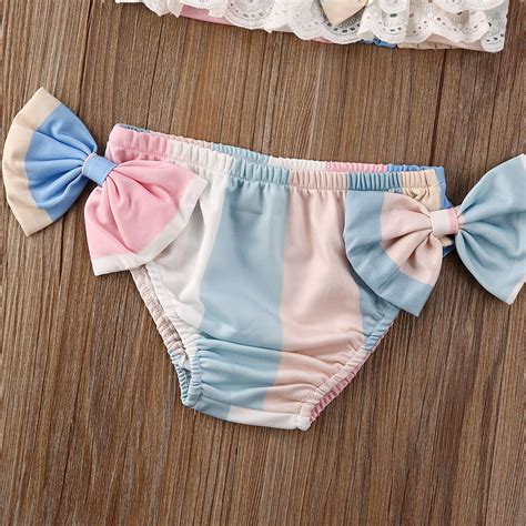 Newborn Baby Girl Bikini Set Swimsuit Floral Swimw Grandado