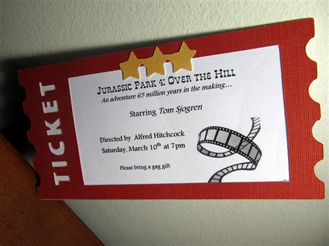 Movie Ticket Birthday Invitations Template Free Collection