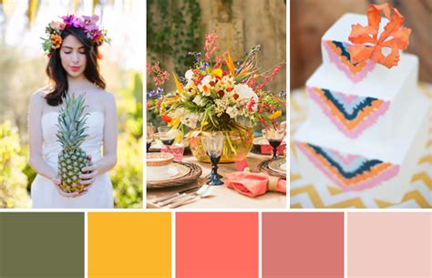 Say Aloha To A Tropical Wedding Colour Palette