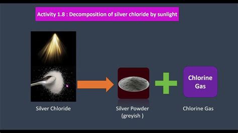 Activity 1 8 I Class 10 Science I Decomposition Of Silver Chloride Youtube