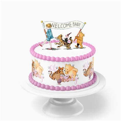 Pooh Bear Baby Shower Cakepooh Bear Birthdayedible Imagepooh Bear P