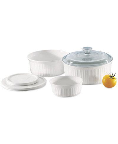 Corningware White 6 Pc Bakeware Set Macy S Ceramic Bakeware Set