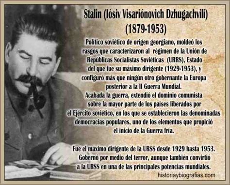 Biografia De Josef Stalin Historia De Su Gobierno En Rusia