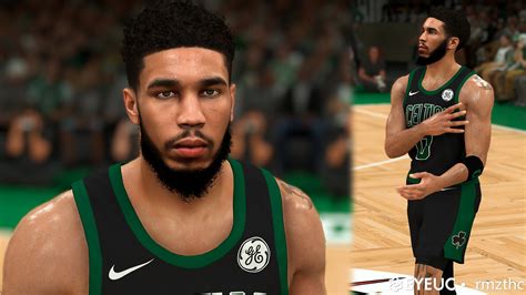 NBA 2K21 Jayson Tatum Cyberface And Body Model V3 Playoffs Version By