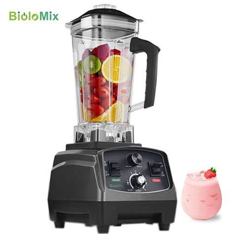 Biolomix Heavy Duty Speed Timer Function Crush Ice Smoothies Blender