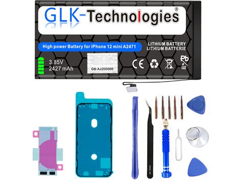 GLK TECHNOLOGIES IPhone 12 Pro Max Inkl Werkzeug Set Lithium Ionen Akku