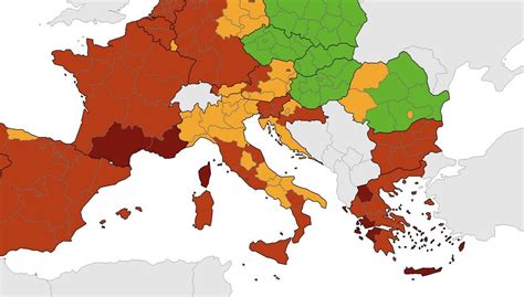 Coronavirus La Nuova Mappa Epidemiologica Ecdc Regioni In Rosso