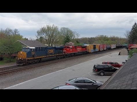 Csx Leads Mixed Freight Train From Rileys Railhouse Boucany Youtube