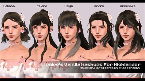 Liealees Vanilla Mashups For Highlander Xiv Mod Archive