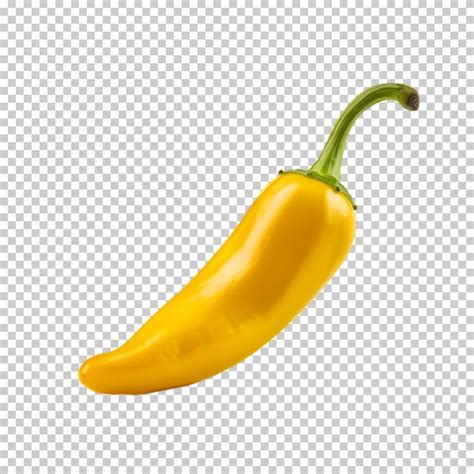 Premium PSD Yellow Hot Pepper Isolated On Transparent Background