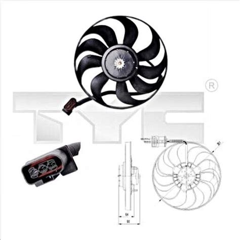 TYC Radiator Fan For VW SKODA Seat BORA Golf Mk4 OCTAVIA I Leon