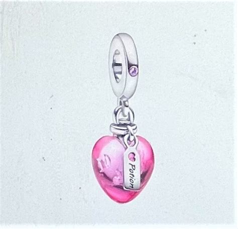 Love Potion Murano Glass Heart Dangle Charm Fits Pandora Bracelets