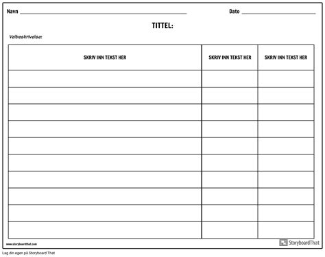 Rubrikk Tabell Storyboard Av No Examples