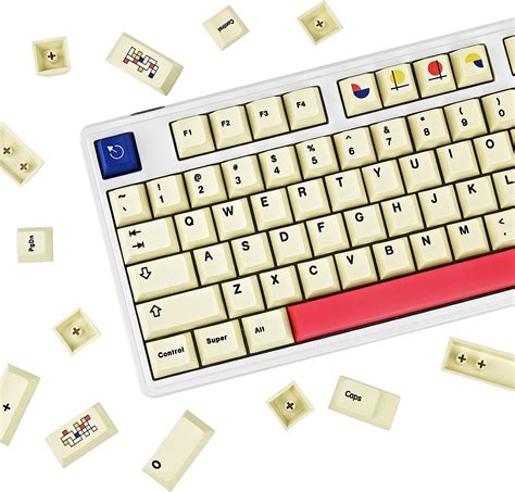 Jolintal Keys Pbt Yellow Keycaps Retro Beige Blue Red Cherry