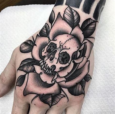 Skeleton Hand Tattoo Stencil