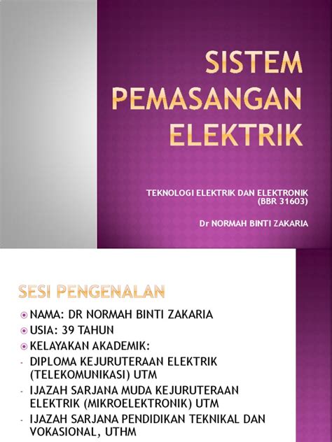 Pdf Sistem Pemasangan Elektrik Dokumen Tips