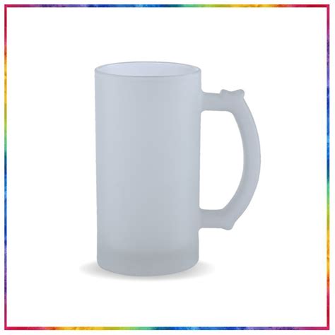 CANECA DE CHOPP DE VIDRO 475 ML FOSCO LISA PARA SUBLIMAÇÃO JKB