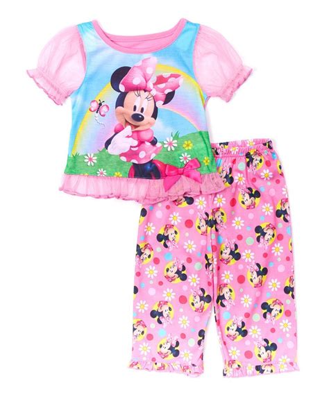 Minnie Mouse Pink Daisy Pajama Set