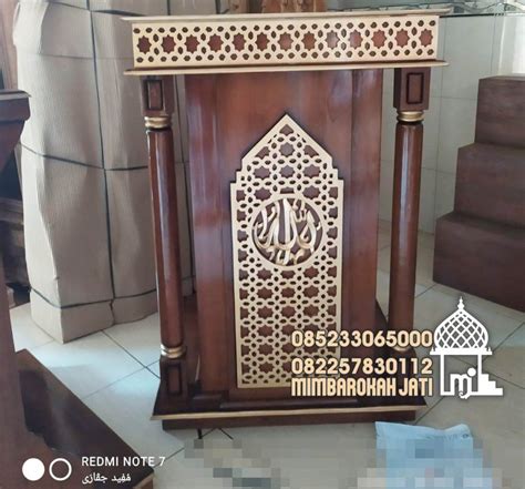 Podium Mimbar Minimalis Kayu Jati Toko Mimbar Masjid