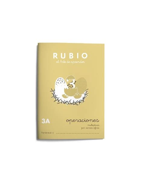 Cuaderno Problemas Y Operaciones Rubio 3a Multiplicar Por Varias I