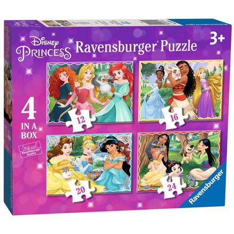 Ravensburger puzzle 4w1 Księżniczki Disneya 12 16 20 24 el