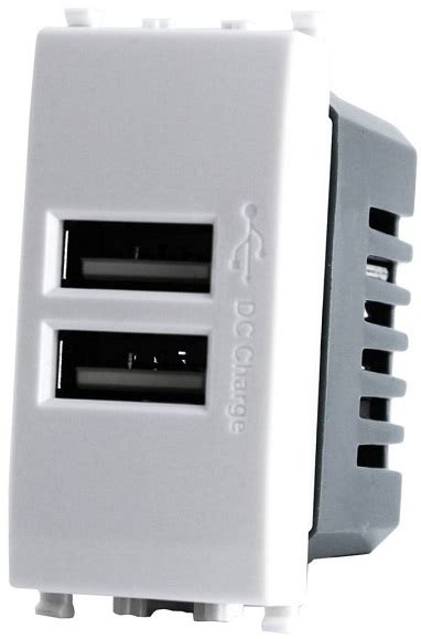 Doppia Presa Usb V A Compatibile Vimar Plana