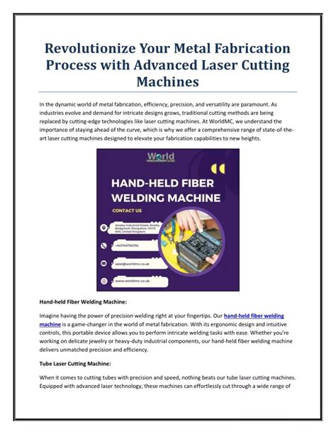 PPT Revolutionize Your Metal Fabrication Process With Advanced Laser