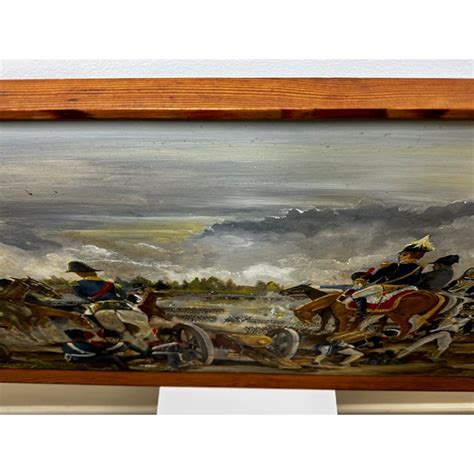 1970s Oil Painting Battle Waterloo Redcoats Against French Imperial ...