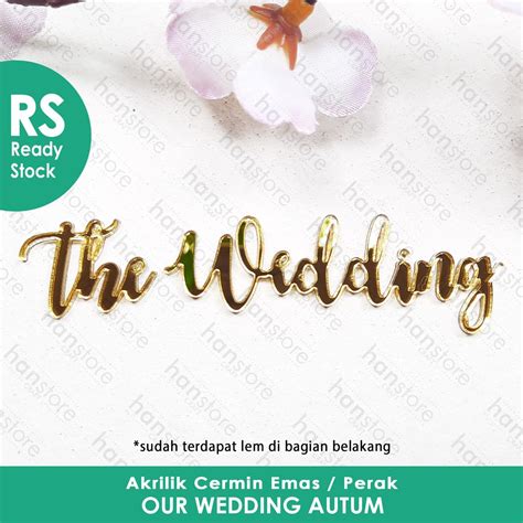 Jual Rs X Cm The Wedding Autum Akrilik Cermin Emas Perak