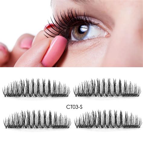 Aliexpress Buy 4Pcs Set 3D Handmade Magnetic False Eyelashes