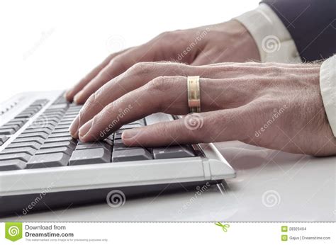 Dactilografia No Teclado Foto De Stock Imagem De Rede 28323494