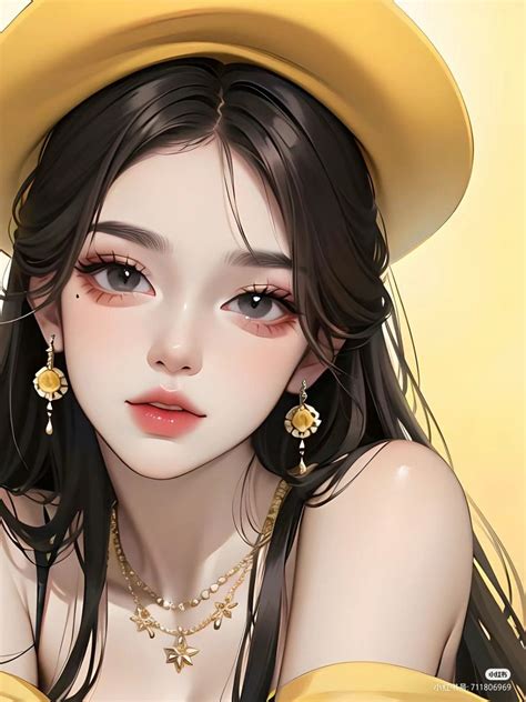 Pin Oleh Sinyoung Di ㅎㅐ림이 Gambar Wajah Kartun Gadis Seni Digital