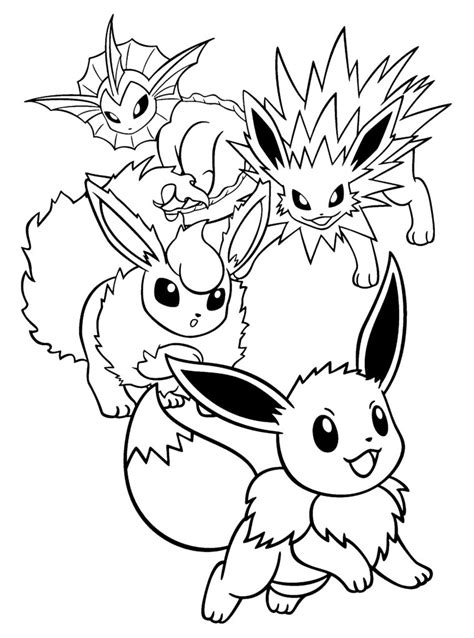 Pokemon Coloring Pages Vaporeon At Free Printable