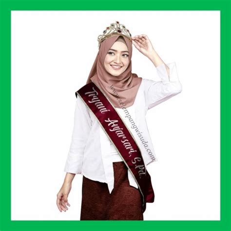 Jual Selempang Slempang Sash Selendang Satin Bordir Wisuda Kilat